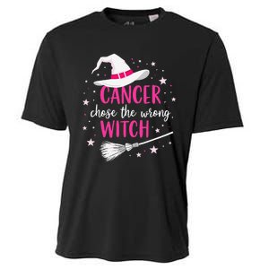 Halloween Breast Cancer Quote Cancer Chose The Wrong Witch Cooling Performance Crew T-Shirt