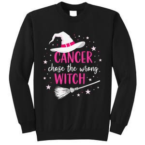 Halloween Breast Cancer Quote Cancer Chose The Wrong Witch Sweatshirt