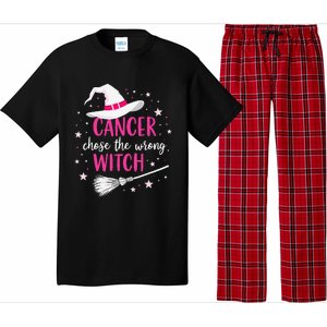 Halloween Breast Cancer Quote Cancer Chose The Wrong Witch Pajama Set