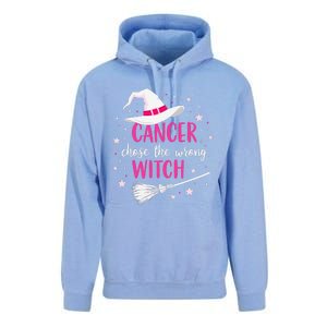 Halloween Breast Cancer Quote Cancer Chose The Wrong Witch Unisex Surf Hoodie