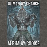 Human By Chance Alpha By Choice Cool Funny Alpha Wolf Meme Cotton Canvas Backpack