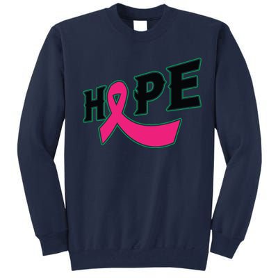 Hope Breast Cancer Awareness Pink Ribbon Tall Sweatshirt