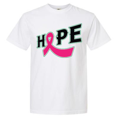 Hope Breast Cancer Awareness Pink Ribbon Garment-Dyed Heavyweight T-Shirt