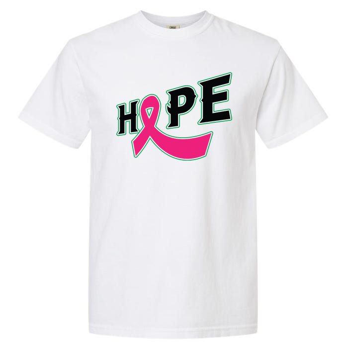 Hope Breast Cancer Awareness Pink Ribbon Garment-Dyed Heavyweight T-Shirt