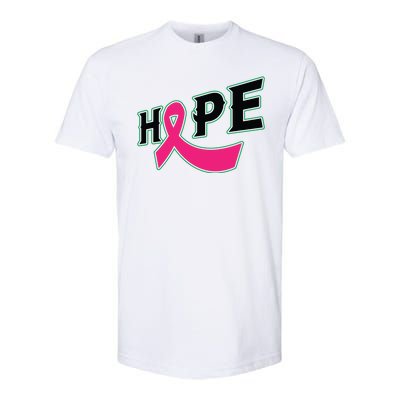 Hope Breast Cancer Awareness Pink Ribbon Softstyle CVC T-Shirt