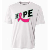 Hope Breast Cancer Awareness Pink Ribbon Cooling Performance Crew T-Shirt