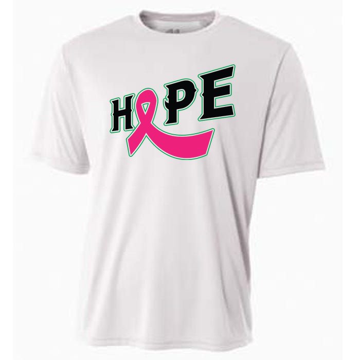 Hope Breast Cancer Awareness Pink Ribbon Cooling Performance Crew T-Shirt