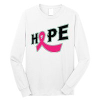 Hope Breast Cancer Awareness Pink Ribbon Long Sleeve Shirt