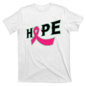 Hope Breast Cancer Awareness Pink Ribbon T-Shirt