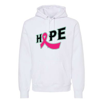 Hope Breast Cancer Awareness Pink Ribbon Premium Hoodie