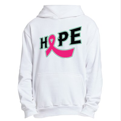 Hope Breast Cancer Awareness Pink Ribbon Urban Pullover Hoodie