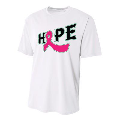 Hope Breast Cancer Awareness Pink Ribbon Performance Sprint T-Shirt