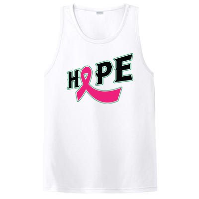 Hope Breast Cancer Awareness Pink Ribbon PosiCharge Competitor Tank