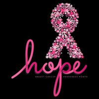 Hope Breast Cancer Awareness Shirt Pink Flowers Ribbon Doggie Tank