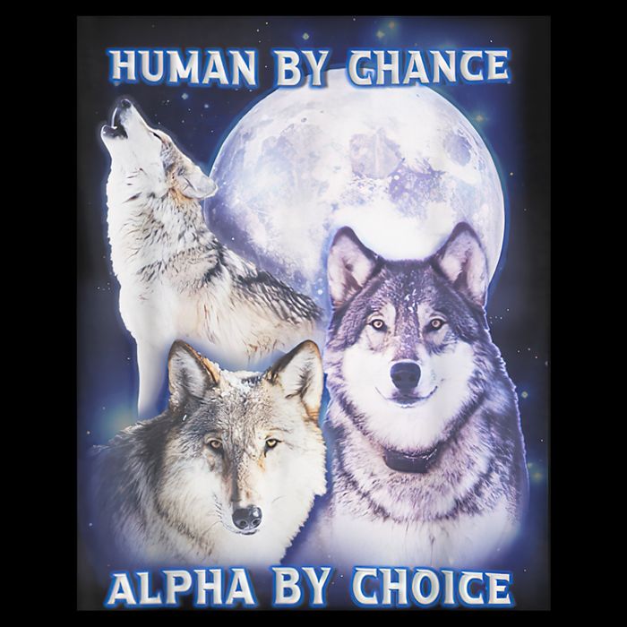 Human By Chance Alpha By Choice Alpha Wolf Impact Tech Backpack