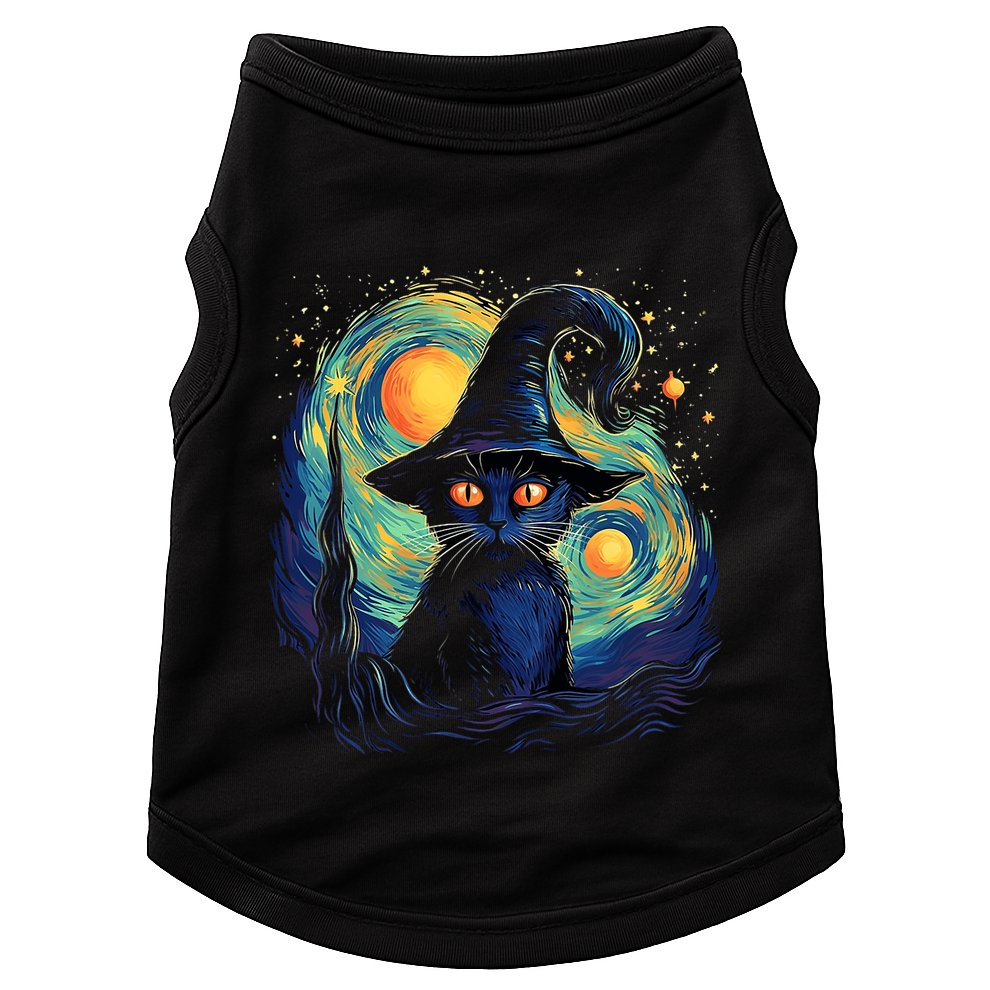 Halloween Black Cat Kitten Kitty Cat Witch Doggie Tank