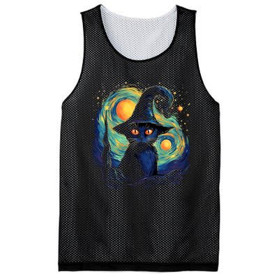 Halloween Black Cat Kitten Kitty Cat Witch Mesh Reversible Basketball Jersey Tank