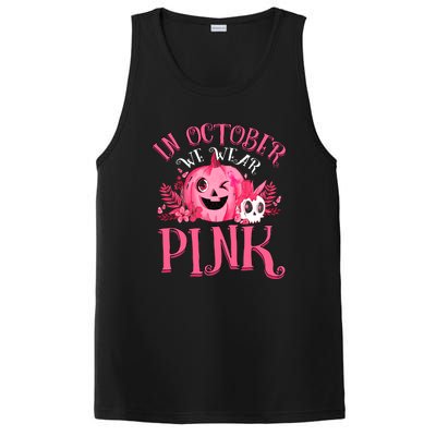 Halloween Breast Cancer In October We Wear Pink Pumpkin PosiCharge Competitor Tank