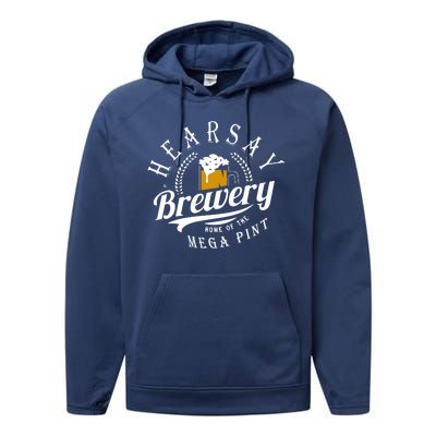 Hearsay Brewing Company Home Of The Mega Pint Performance Fleece Hoodie