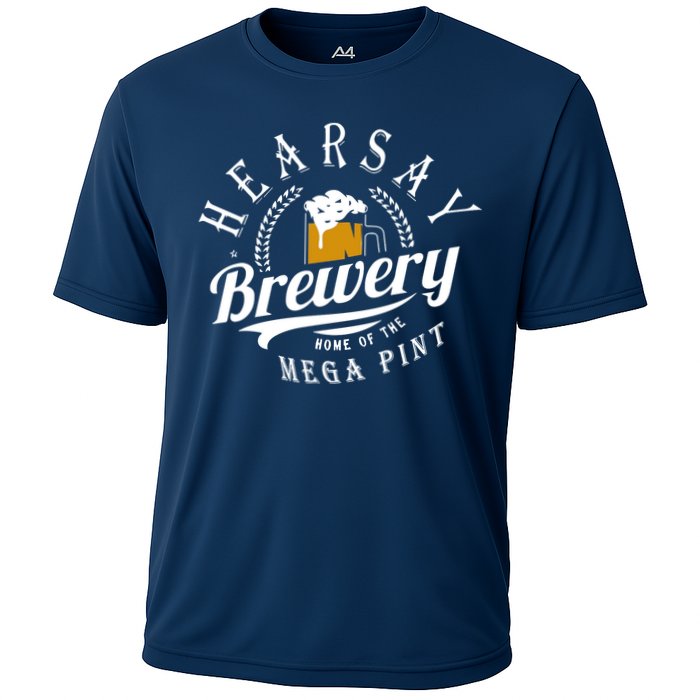 Hearsay Brewing Company Home Of The Mega Pint Cooling Performance Crew T-Shirt