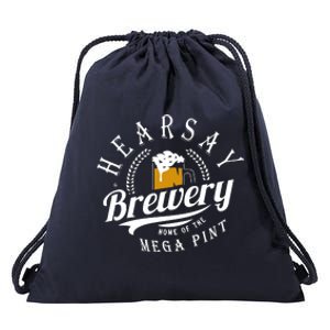 Hearsay Brewing Company Home Of The Mega Pint Drawstring Bag