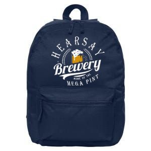 Hearsay Brewing Company Home Of The Mega Pint 16 in Basic Backpack