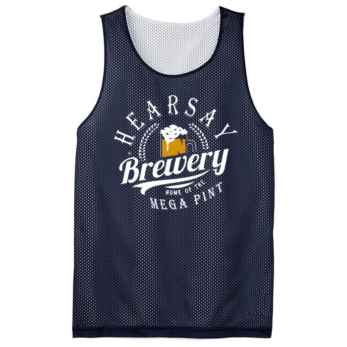 Hearsay Brewing Company Home Of The Mega Pint Mesh Reversible Basketball Jersey Tank