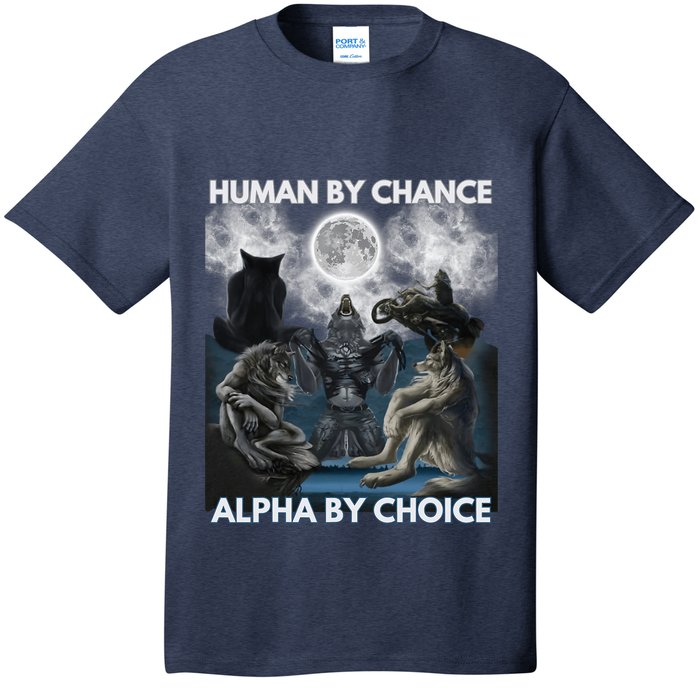 Human By Chance Alpha By Choice Wolf Vintage T-Shirt