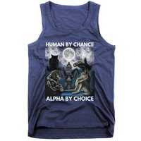 Human By Chance Alpha By Choice Wolf Vintage Tank Top