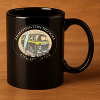 Huntington Beach California Trendy  11oz C Handle Ceramic Mug