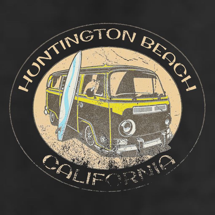 Huntington Beach California Trendy  11oz C Handle Ceramic Mug