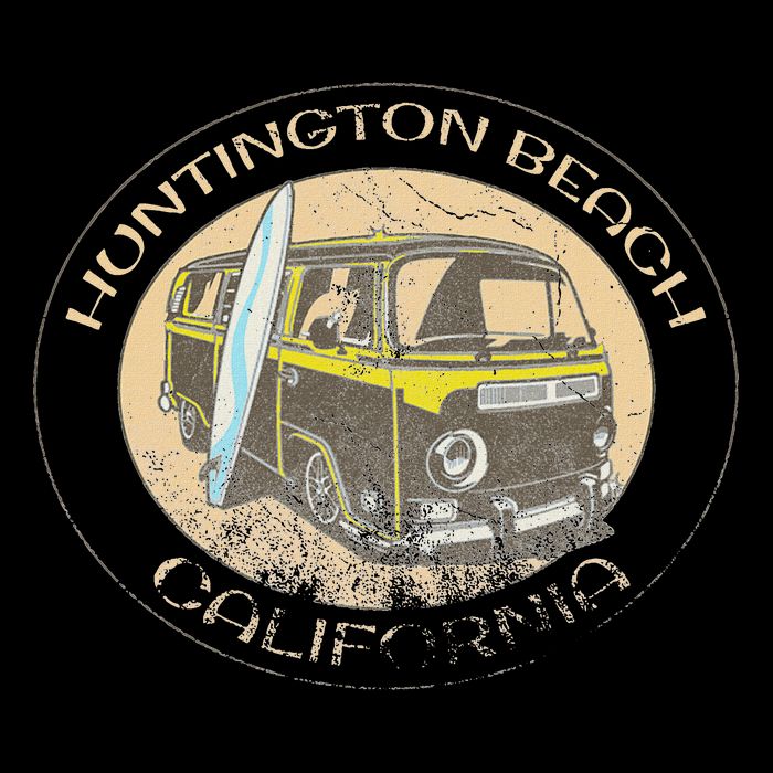 Huntington Beach California Trendy  16 in Basic Backpack