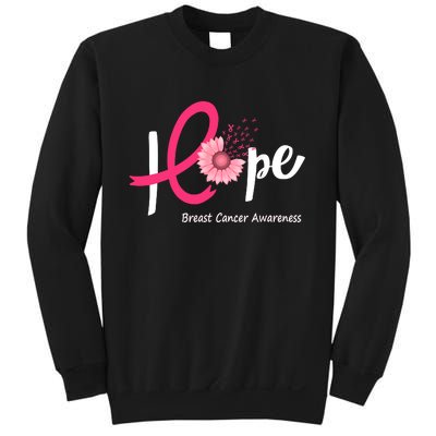 Hope Breast Cancer Pink Ribbons Sunflower October Month Sweatshirt