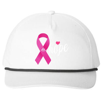 Hope Breast Cancer Awareness Ribbon Snapback Five-Panel Rope Hat