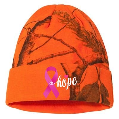 Hope Breast Cancer Awareness Ribbon Kati Licensed 12" Camo Beanie