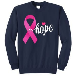 Hope Breast Cancer Awareness Ribbon Tall Sweatshirt