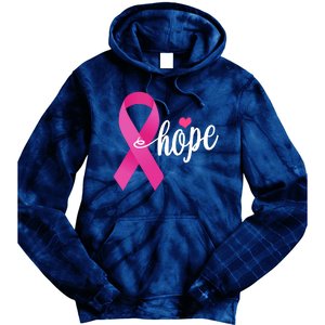 Hope Breast Cancer Awareness Ribbon Tie Dye Hoodie