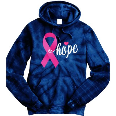 Hope Breast Cancer Awareness Ribbon Tie Dye Hoodie