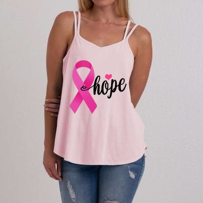 Hope Breast Cancer Awareness Ribbon Women's Strappy Tank