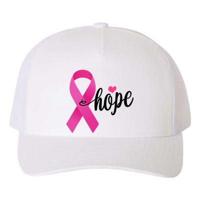 Hope Breast Cancer Awareness Ribbon Yupoong Adult 5-Panel Trucker Hat