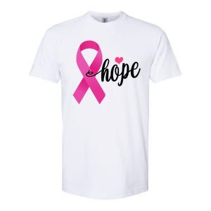 Hope Breast Cancer Awareness Ribbon Softstyle CVC T-Shirt