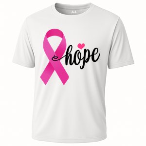 Hope Breast Cancer Awareness Ribbon Cooling Performance Crew T-Shirt