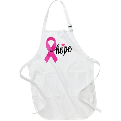 Hope Breast Cancer Awareness Ribbon Full-Length Apron With Pockets