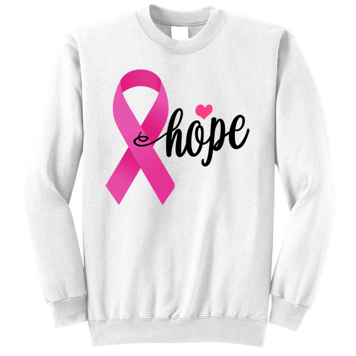 Hope Breast Cancer Awareness Ribbon Sweatshirt