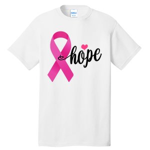 Hope Breast Cancer Awareness Ribbon Tall T-Shirt