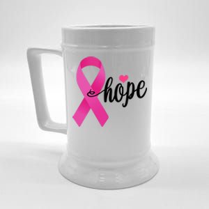 Hope Breast Cancer Awareness Ribbon Beer Stein