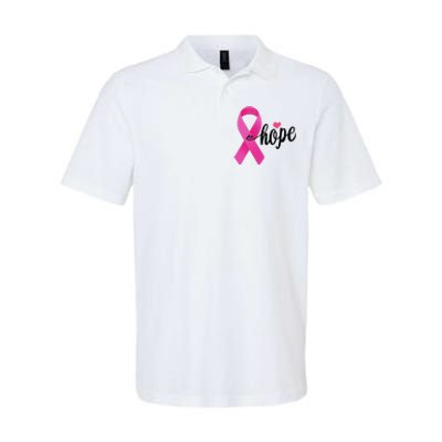 Hope Breast Cancer Awareness Ribbon Softstyle Adult Sport Polo