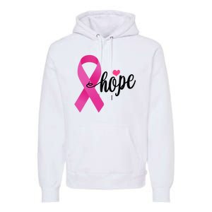 Hope Breast Cancer Awareness Ribbon Premium Hoodie