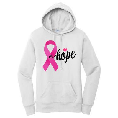 Hope Breast Cancer Awareness Ribbon Women's Pullover Hoodie