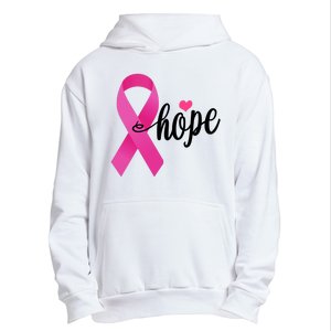 Hope Breast Cancer Awareness Ribbon Urban Pullover Hoodie